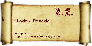 Mladen Rezeda névjegykártya